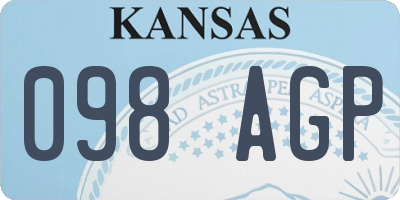 KS license plate 098AGP