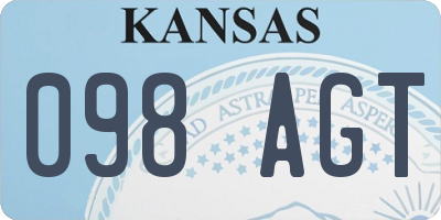 KS license plate 098AGT