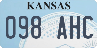 KS license plate 098AHC