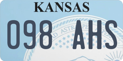 KS license plate 098AHS