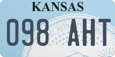 KS license plate 098AHT