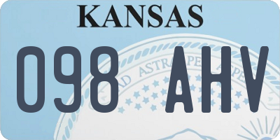 KS license plate 098AHV