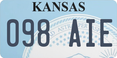 KS license plate 098AIE