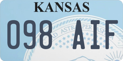 KS license plate 098AIF