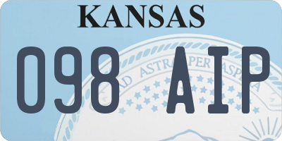 KS license plate 098AIP