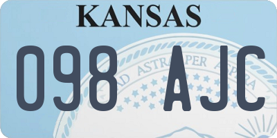 KS license plate 098AJC