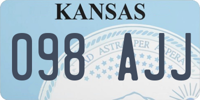 KS license plate 098AJJ