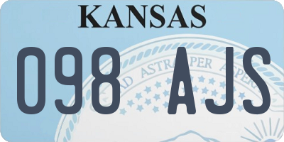 KS license plate 098AJS