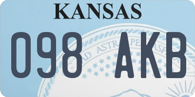 KS license plate 098AKB