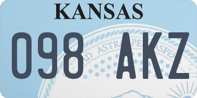 KS license plate 098AKZ