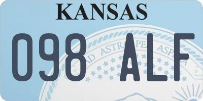 KS license plate 098ALF