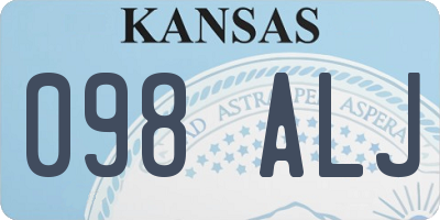 KS license plate 098ALJ