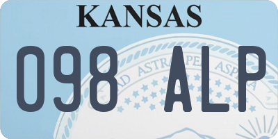 KS license plate 098ALP