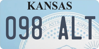 KS license plate 098ALT