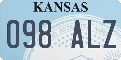 KS license plate 098ALZ