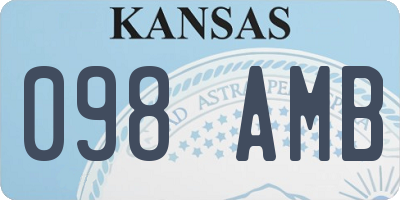 KS license plate 098AMB
