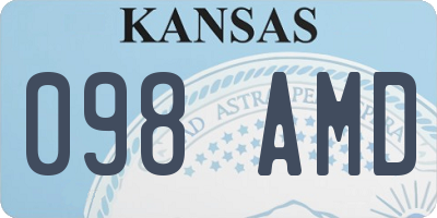 KS license plate 098AMD
