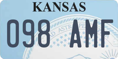 KS license plate 098AMF