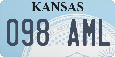 KS license plate 098AML