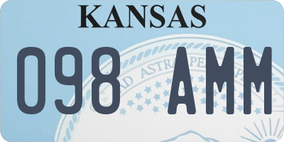 KS license plate 098AMM