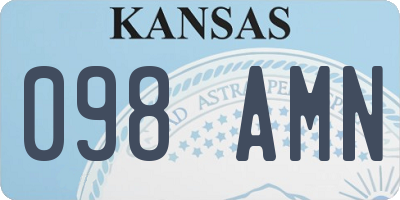 KS license plate 098AMN