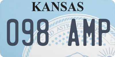 KS license plate 098AMP
