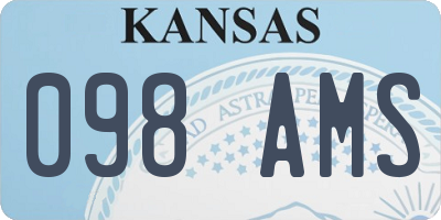KS license plate 098AMS