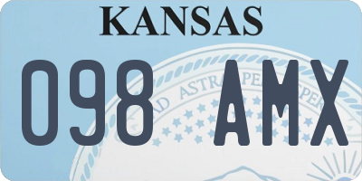 KS license plate 098AMX