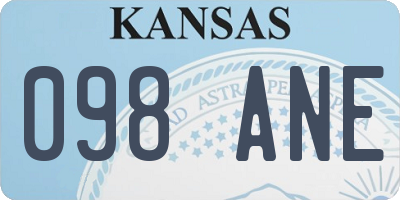 KS license plate 098ANE