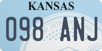 KS license plate 098ANJ