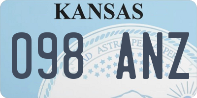 KS license plate 098ANZ