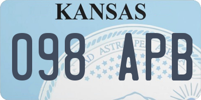 KS license plate 098APB
