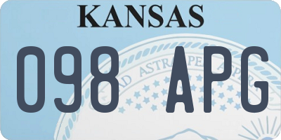 KS license plate 098APG