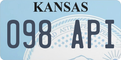 KS license plate 098API