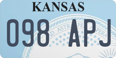 KS license plate 098APJ