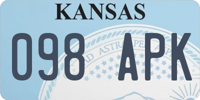 KS license plate 098APK