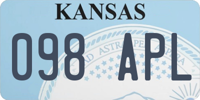 KS license plate 098APL
