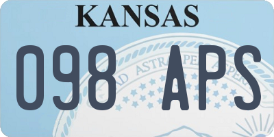 KS license plate 098APS