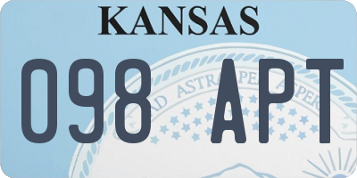 KS license plate 098APT