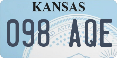 KS license plate 098AQE