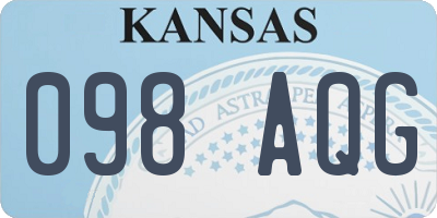 KS license plate 098AQG