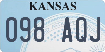 KS license plate 098AQJ