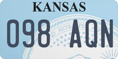 KS license plate 098AQN