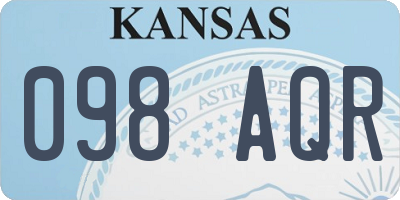 KS license plate 098AQR