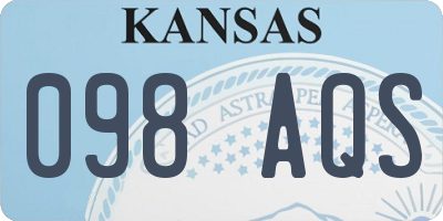 KS license plate 098AQS
