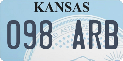 KS license plate 098ARB