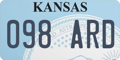 KS license plate 098ARD