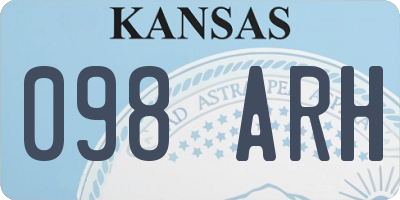 KS license plate 098ARH