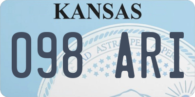 KS license plate 098ARI