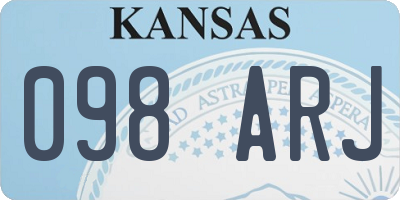 KS license plate 098ARJ